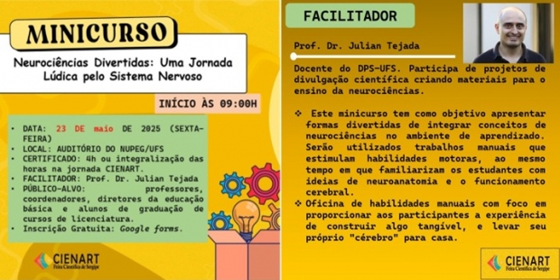 MINICURSO - NEUROCIÊNCIAS DIVERTIDAS: Uma Jornada Lúdica Pelo Sistema Nervoso